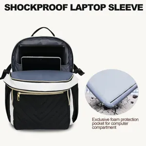 Vue détaillée de la poche de protection exclusive en mousse pour ordinateur portable dans le sac