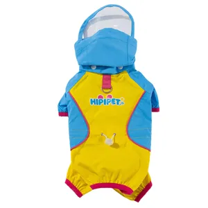 Wasserdichte Hunderegenschjacke Mit Kapuze Und Transparenter Krempe Haustier Regenponcho Für Kleine Und Mittlere Hunde Outdoor Spaziergang Kleidung