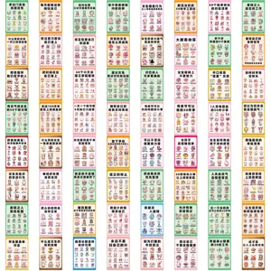 64pcs positive energy mental health aesthetic stickers waterproof for phone case and diary