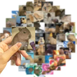 Capybara Meme Sticker Set, lustige Tier wasserdichte Vinyl Aufkleber für Laptop Koffer.