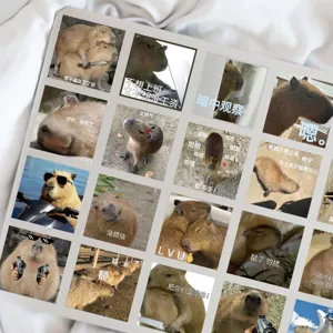 Niedliche Wasserschwein Meme Aufkleber Set, lustige Tier Sticker für DIY Laptops und Koffer.