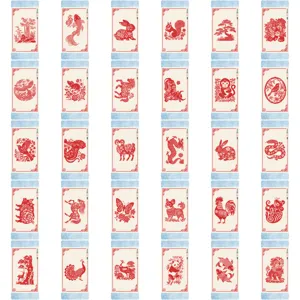 30 Chinese style paper cut art bookmarks decorative markers for books and creative gifts.