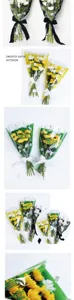 Transparente Blumenverpackung Tüte für Blumensträuße, Trauer und Gedenken Blumenhüllen.