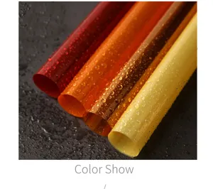Transparent colored cellophane waterproof floral wrapping paper for beautiful bouquets.