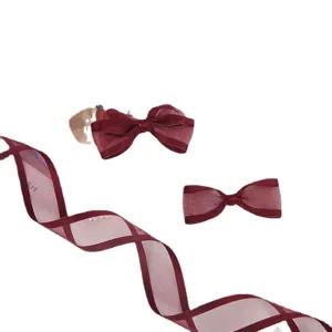Nylon Organza Ribbon Wavy Satin Edge Sheer Ribbon For Flower Bouquet Wrapping Gift Box Packing DIY Bow Craft Decor