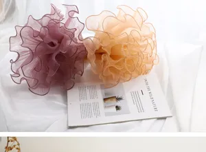 Korean style ruffled gauze mesh for bouquet wrapping floral packaging cake baking decor