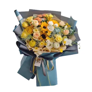Double-sided waterproof florist wrapping paper fresh flower bouquet main display view