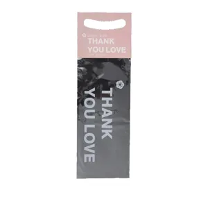 Sacchetto Trasparente Impermeabile per Imballaggio Rosa Singola Con Testata in Carta Borsa Portatile in Plastica OPP per Fiori
