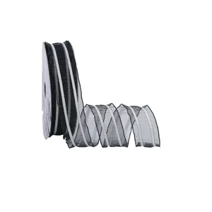 Striped Snow Gauze Ribbon Sheer Organza Ribbon For Flower Packaging Gift Box Decor DIY Bow Handmade Cotton Ribbons