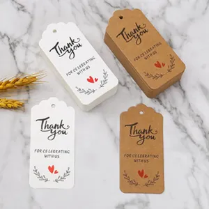 Thank you gift tags for wedding party favors, decorative paper labels with heart wreath design.