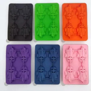 Ensemble de bacs à glaçons en silicone fantôme, moule à glace souple pour whisky bar.