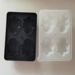 Halloween 3D Fantome SilICone Moule a Glacons 4 Cavites Cocktail Bar Outil de Cuisine