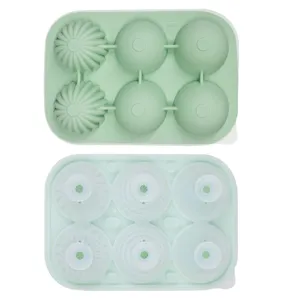 Bandeja de Silicona para Hielo Esfera Grande de Whisky y Molde de Bola de Hielo de Diamante Con Embudo Flexible Desmoldeo Fácil Herramienta de Barra de Cocina