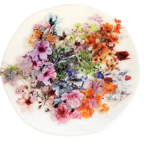 50pcs Vintage Floral PET Stickers, Clear Botanical Decals for Journal and DIY Crafts
