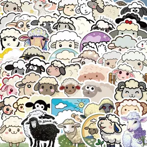 Mignon Mouton de Dessin Animé Autocollants Imperméables DIY Bagages Journal Scrapbook Décalcomanies Décoratives Pack de Stickers Vinyle