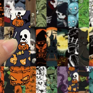 Halloween Papier Lesezeichen Set, 30 Stück dekorative Buchmarken zum Lesen, DIY Bastelbedarf.