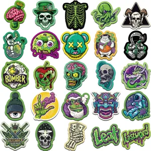 Cool pegatinas impermeables de graffiti verde gótico para funda de teléfono botella