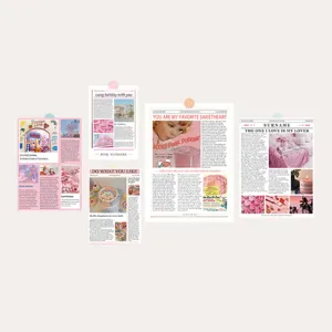Pink aesthetic room decor wall collage cards set cute vintage postcard set for girl bedroom 10pcs