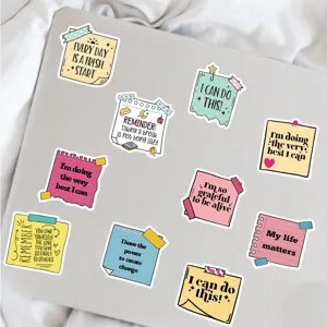 Inspirational Zitate Notizen Aufkleber wasserdicht ästhetische Briefpapier Laptop-Aufkleber.