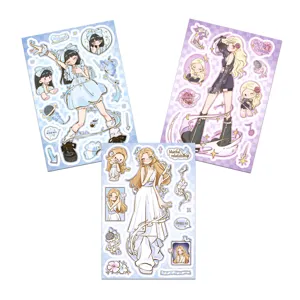 Kpop girl group cute sticker sheet set, DIY decorative cartoon idol planner stickers for phone case.