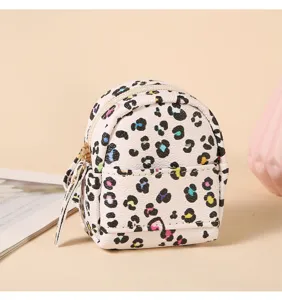 Mini zaino portamonete chiave grazioso stampa animale colorata borsa portaoggetti