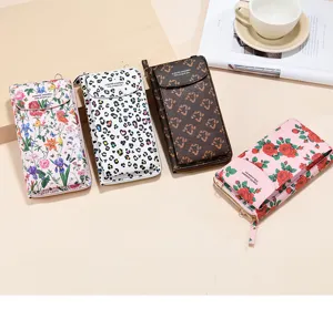 Dames crossbody telefoontas bedrukt verticale schoudertas portemonnee mode casual