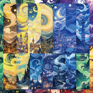 Aesthetic Scenery Starry Sky Paper Bookmarks For Reading Book Page Markers Office School Stationery Supplies