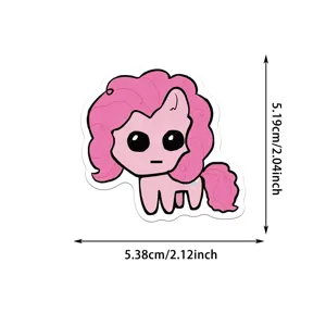 Cute pink cartoon creature waterproof sticker for diary stationery and laptop decoration