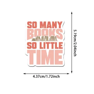 Pink bookish quote sticker, aesthetic reading lover vinyl sticker for laptop and journal.