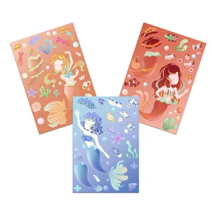 Little mermaid planner sticker set, cute DIY decorative cartoon stickers for phone case.