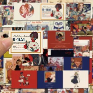 Retro vintage magazine journal stickers decorative aesthetic sticker pack for DIY crafts.