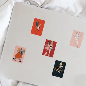 Aesthetic anime character stickers for journaling, laptop, iPad, and notebook decoration.
