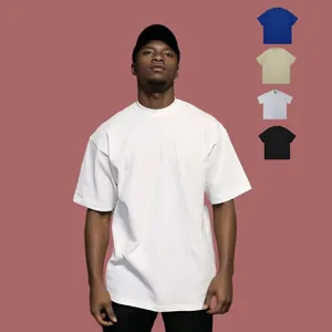 Βαρύ oversize κοντομάνικο μπλουζάκι ανδρικό, casual hip hop στυλ στρογγυλή λαιμόκοψη.