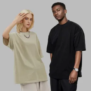 Ανδρικό Casual T-Shirt από Καθαρό Βαμβάκι Oversized Βαρέως Τύπου Φαρδύ Κοντό Μανίκι Στρογγυλή Λαιμόκοψη Hip Hop Streetwear Top