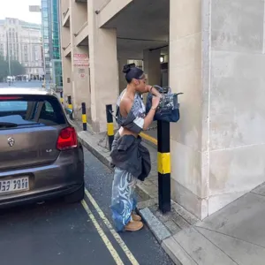 Streetwear baggy straight jeans with tribal print, Y2K aesthetic, casual hip-hop long pants.