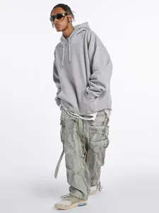Sudadera con capucha holgada para hombre estilo streetwear, jersey oversize cómodo para el día.