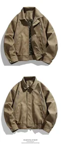 Veste En Fausse Cuir Vintage Homme Revers Moto Biker Manteau D'hiver Casual Haut