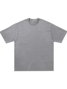 Classic vintage washed short sleeve t-shirt for men and women, heavy cotton casual daily top.