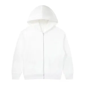 Casual solid color zip-up hoodie with hood, comfortable loose fit basic outerwear for daily wear.