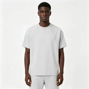 Detailed view of the lyocell quick-drying short sleeve t-shirt, showing fabric and fit.