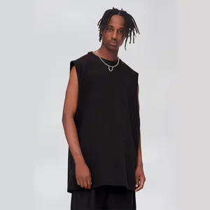 Canotta in Cotone Casual da Uomo Larga Streetwear Americano Fitness Allenamento Senza Maniche Base