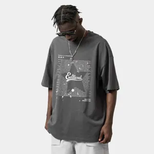 2024 Mens Oversized Graphic T-Shirt Streetwear Hip Hop Casual Loose Short Sleeve Top