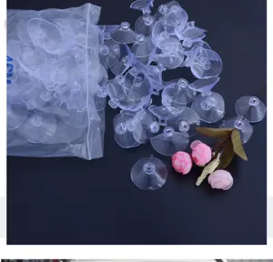 Clear plastic suction cups for car decoration, strong heavy duty suckers for crafts.