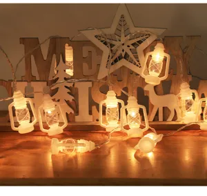 LED retro lantern string lights for outdoor camping tent and festive party decor warm glow