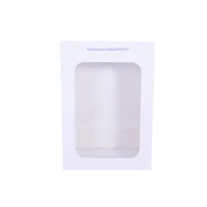 Ins Stijl Kraftpapier Cadeauzak Met Transparant Venster Draagbare Handvat Voor Bloemen Boeket Taart Verpakking Feest Handtas