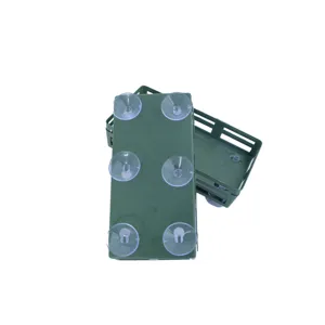 Green plastic floral foam suction cup holder for wedding car decoration, strong transparent cups
