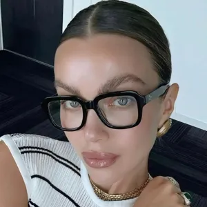 Gafas Cuadradas Retro Anti Luz Azul Unisex Montura de PC a la Moda Gafas Grandes para Hombre Mujer Protección de Escritorio Moda