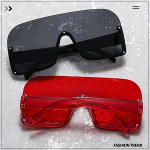 Y2K Occhiali da Sole Maschera Oversize Streetwear Moda Occhiali Unisex Stile Cool