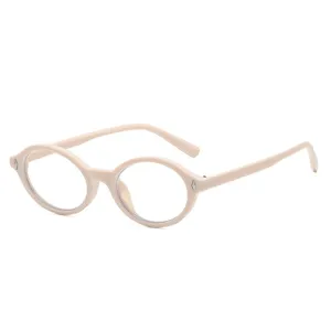 Occhiali rotondi rétro anti luce blu da donna, montatura ottica trasparente vintage.