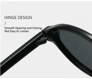 Classic oval small frame cat-eye sunglasses detail, sturdy hinge design, UV protection eyewear.